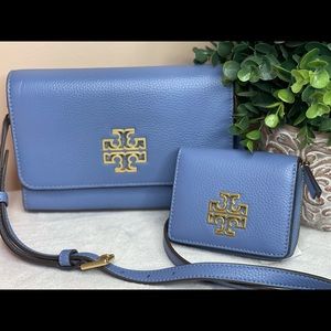 Tory Burch Britton Crossbody & Wallet - Bluewood